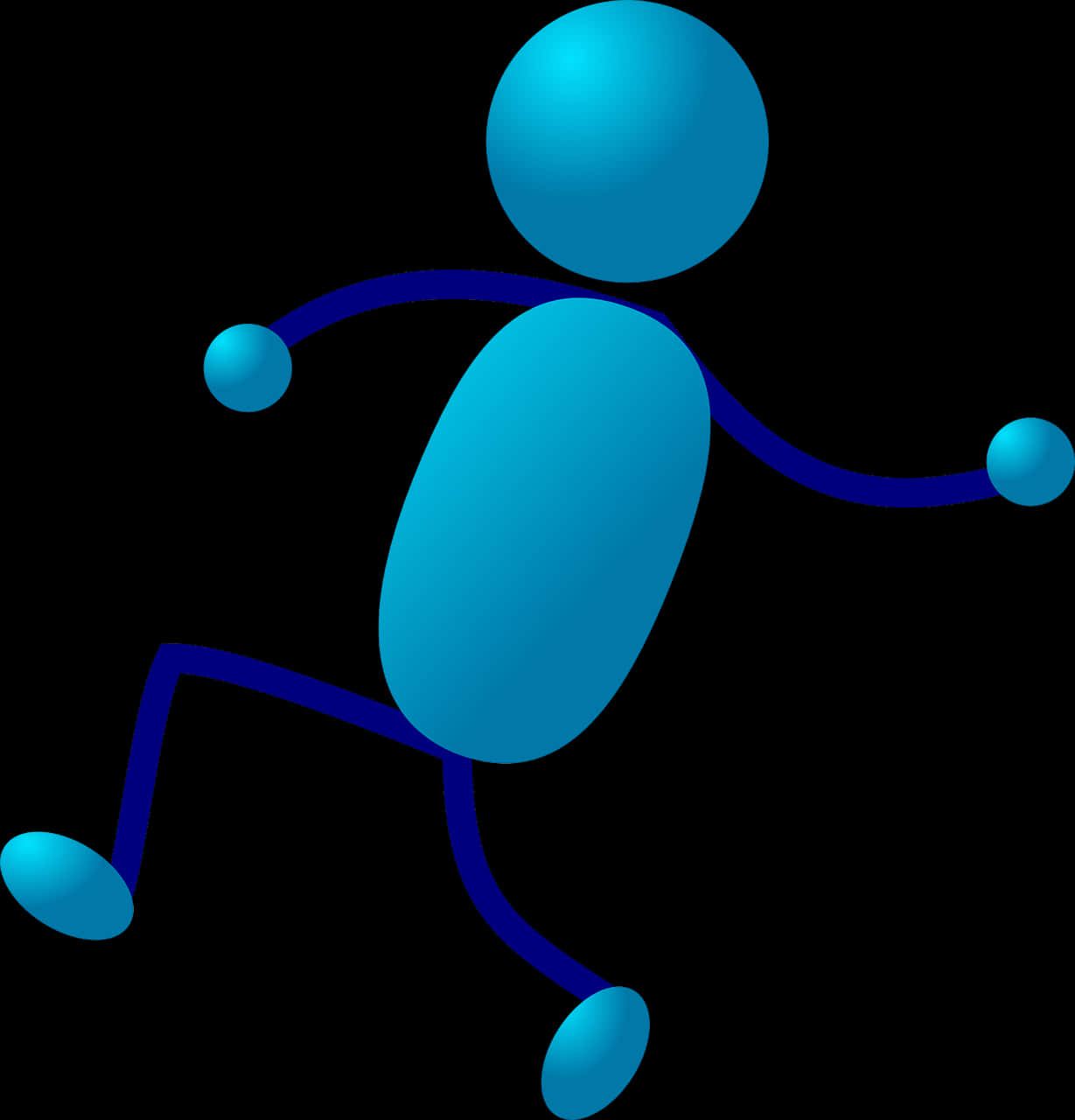 Light Blue Stick Figure