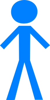 A Blue Person With Black Background