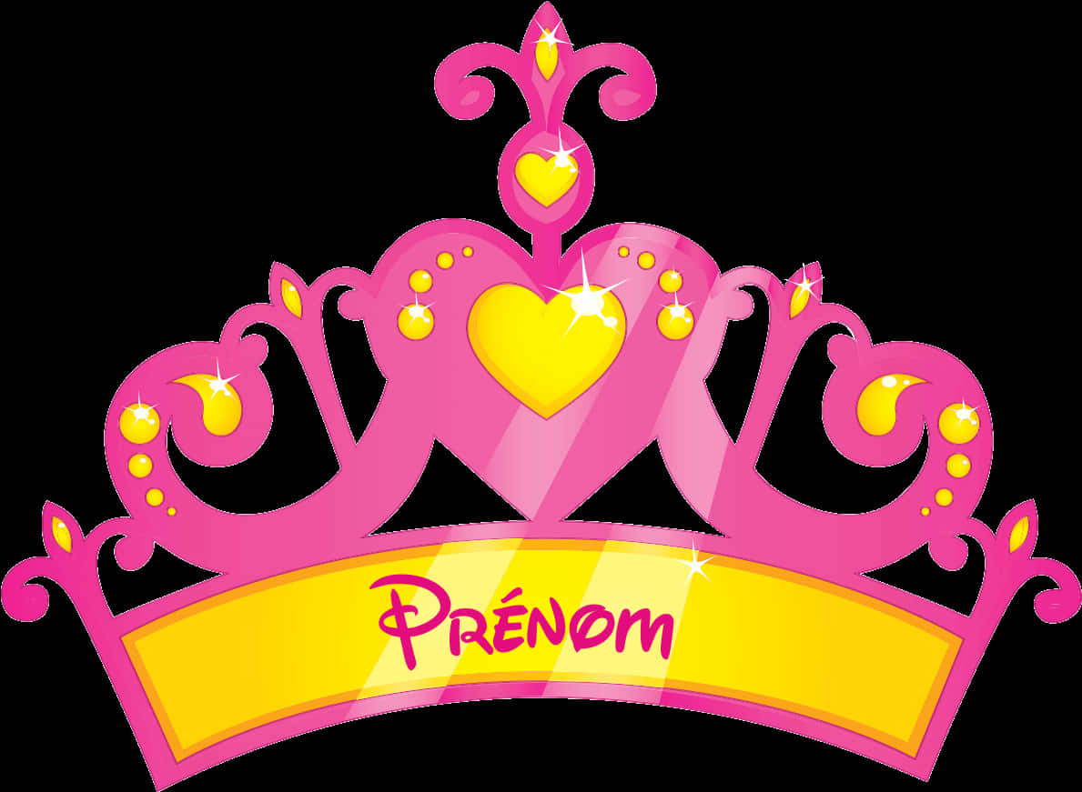 Sticker Prenom Personnalisable Couronne De Princesse - Princess Crown Clipart Png, Transparent Png