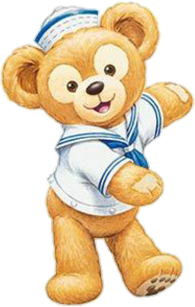 A Cartoon Of A Teddy Bear Wearing A Sailor Outfit