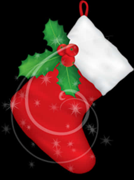 A Red And White Christmas Stocking
