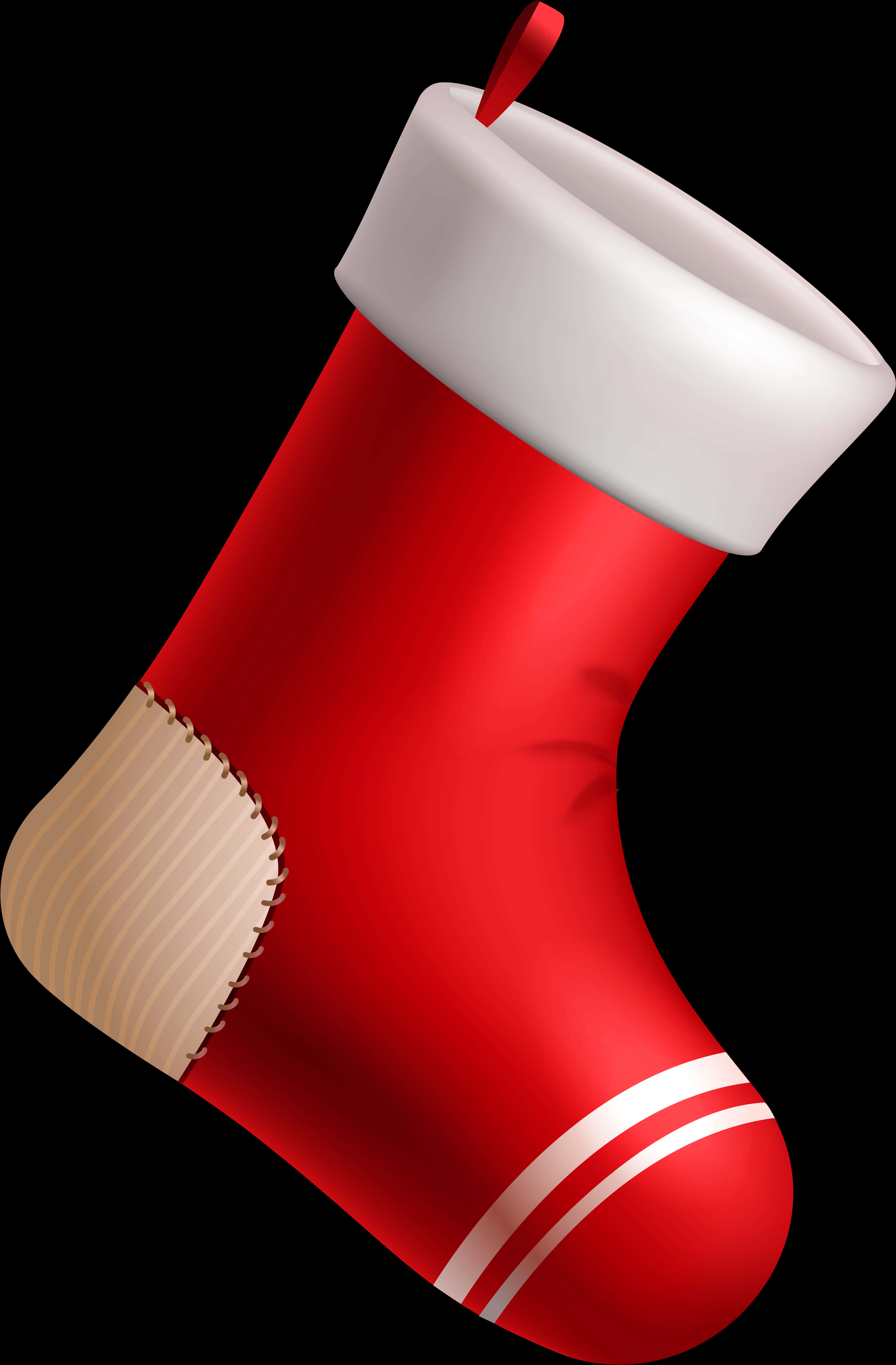 A Red And White Sock
