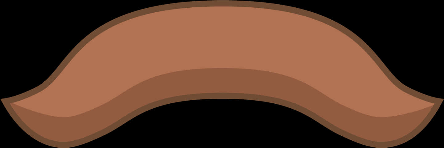 A Brown Curved Object With Black Background