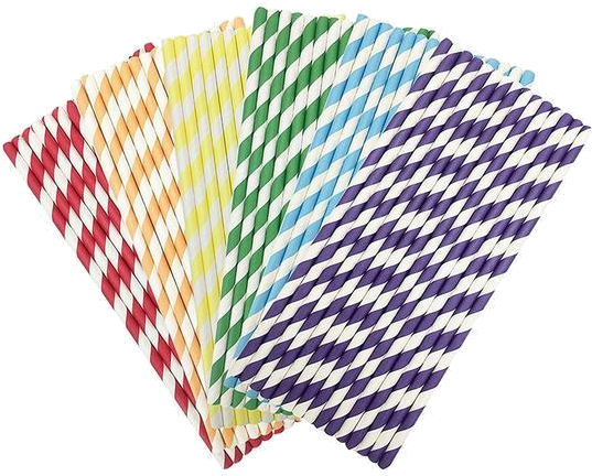 A Group Of Colorful Straws