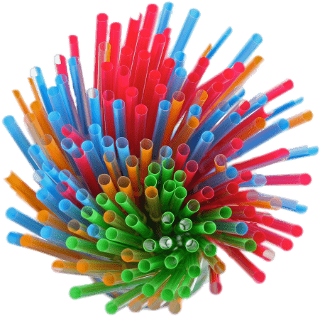 A Bunch Of Colorful Straws