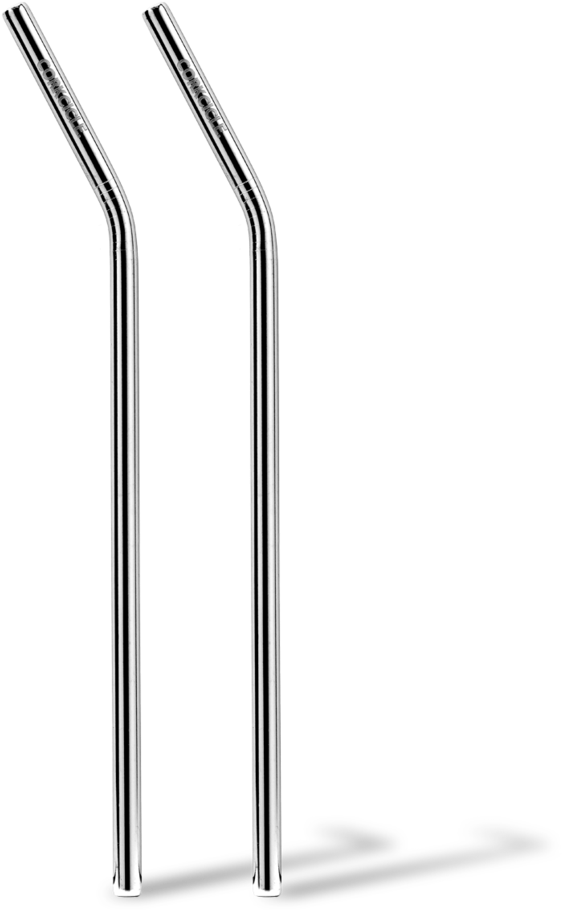 A Close-up Of A Pair Of Drinking Straws