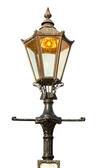 A Lamp Post With A Light