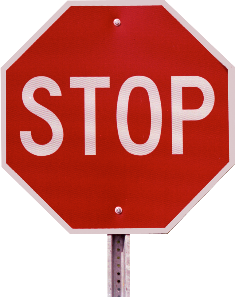 A Stop Sign With A Black Background