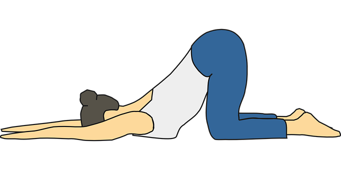 A Cartoon Of A Woman In Yoga Pose