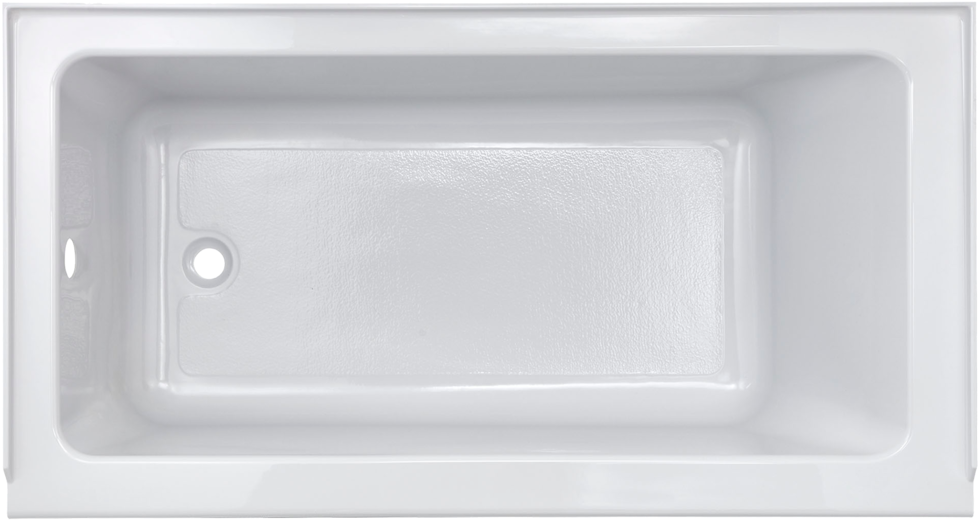 A White Rectangular Bathtub