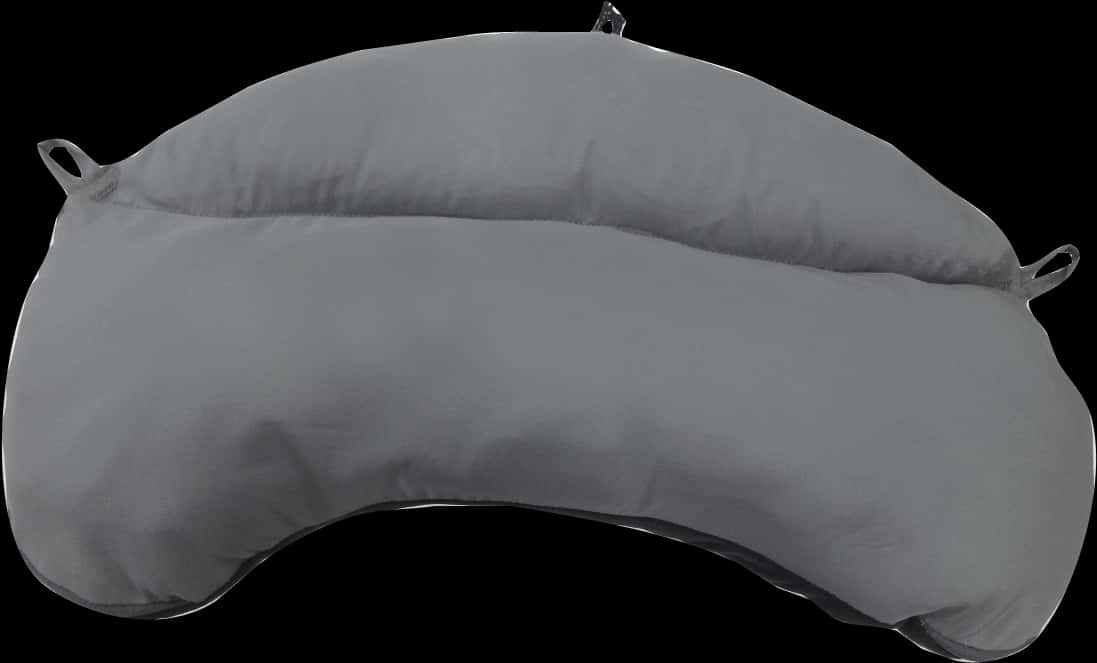 A Grey Pillow With A Black Background