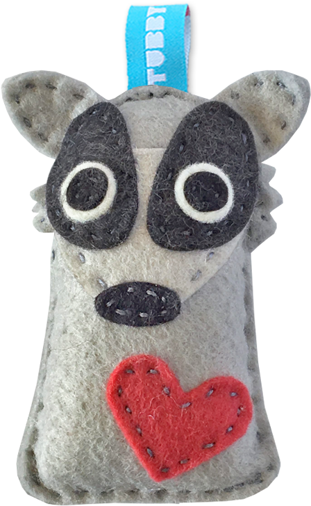 A Grey And White Stuffed Animal