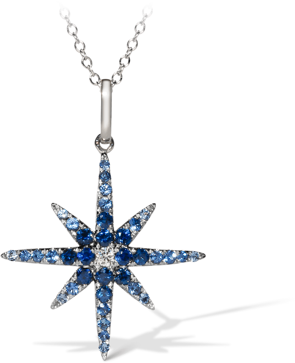 Stunning Compass Pendant In Blue - Tattoo Design Star Tribal, Hd Png Download