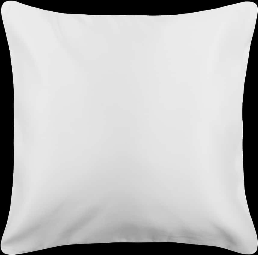 A White Pillow With A Black Background