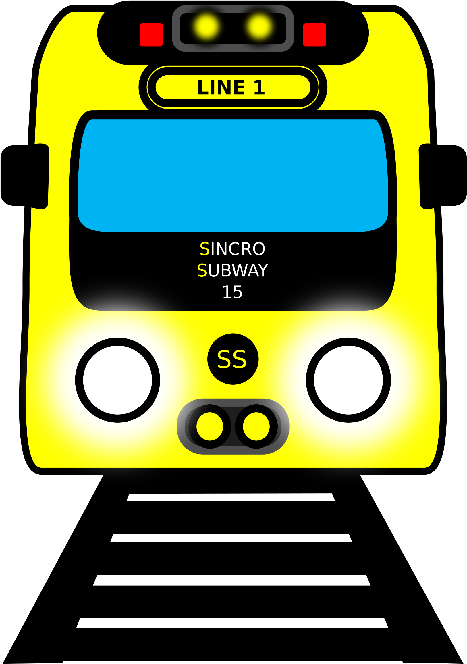 A Yellow And Black Subway Train