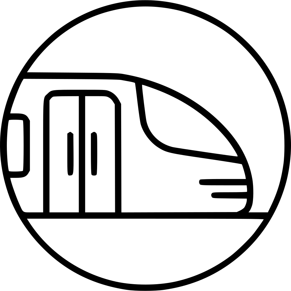 A Black And White Logo Of A Train