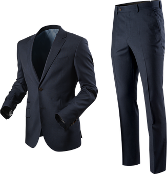 A Suit And Pants On A Black Background