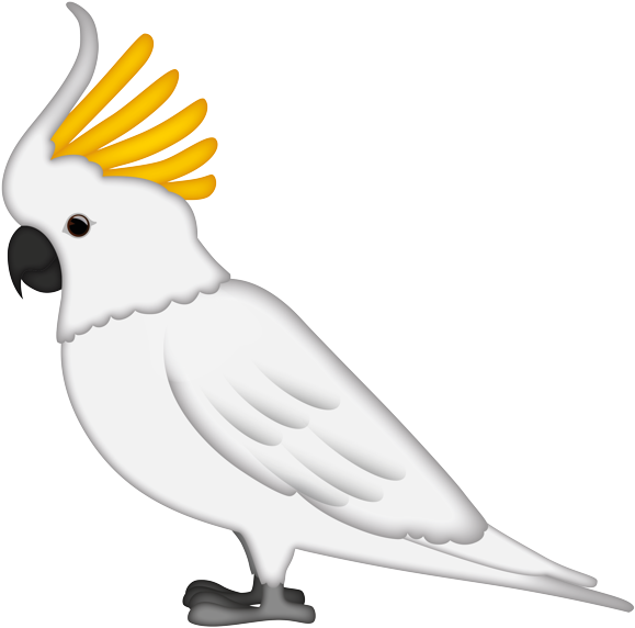 A White Bird With Yellow Spikes