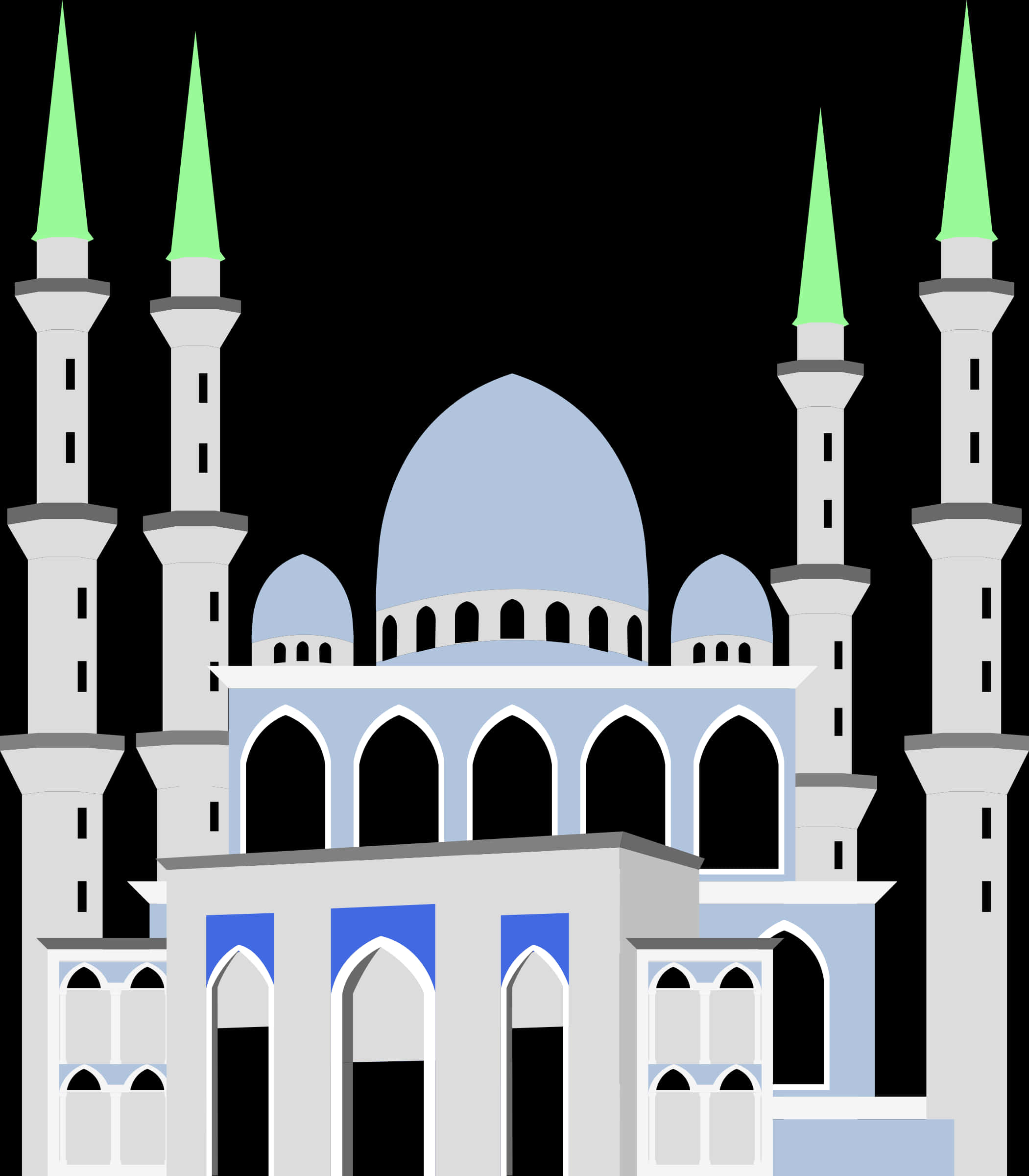 A Building With Towers And A Dome