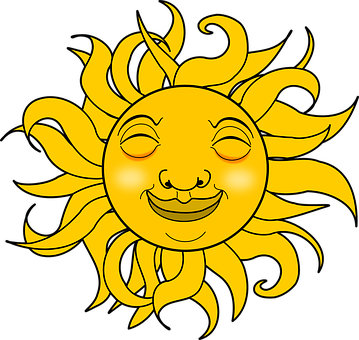 A Yellow Sun With A Face