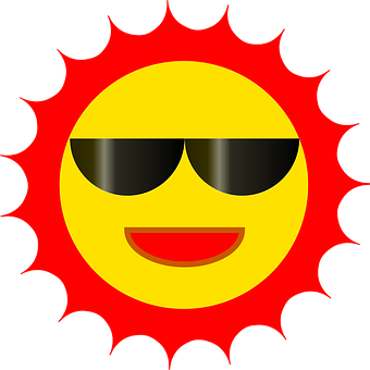 A Sun With Sunglasses On It