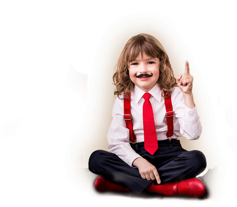 A Child With A Mustache