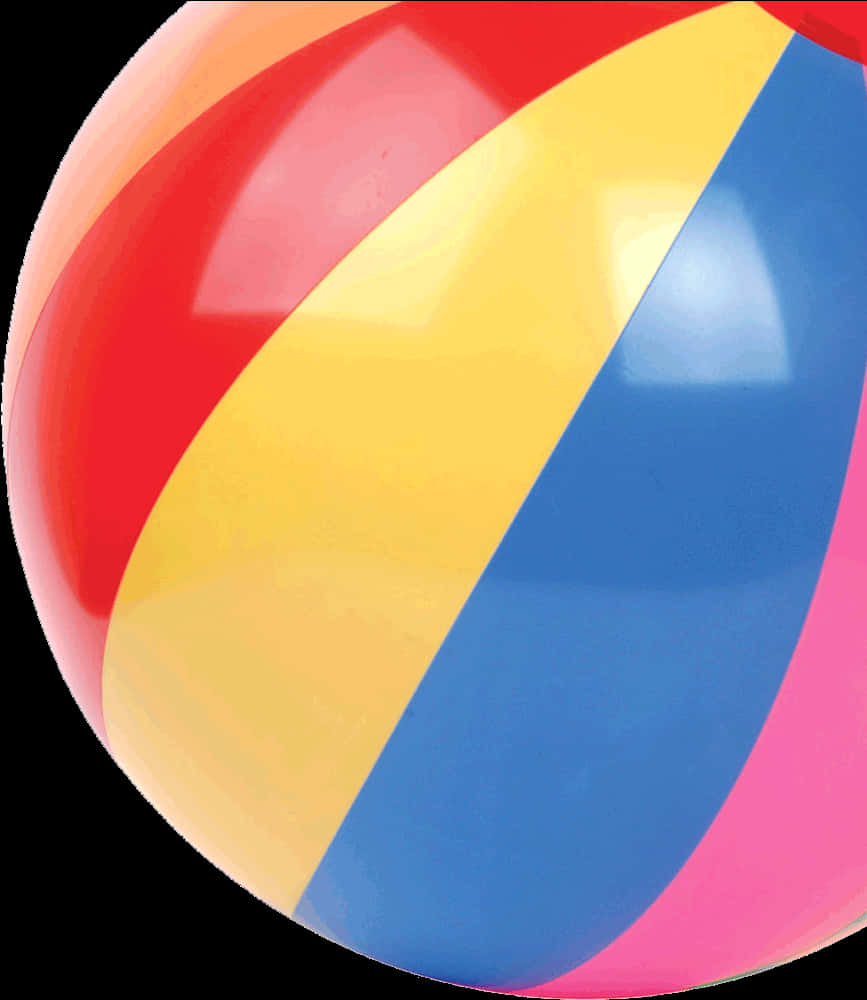 A Colorful Beach Ball On A Black Background