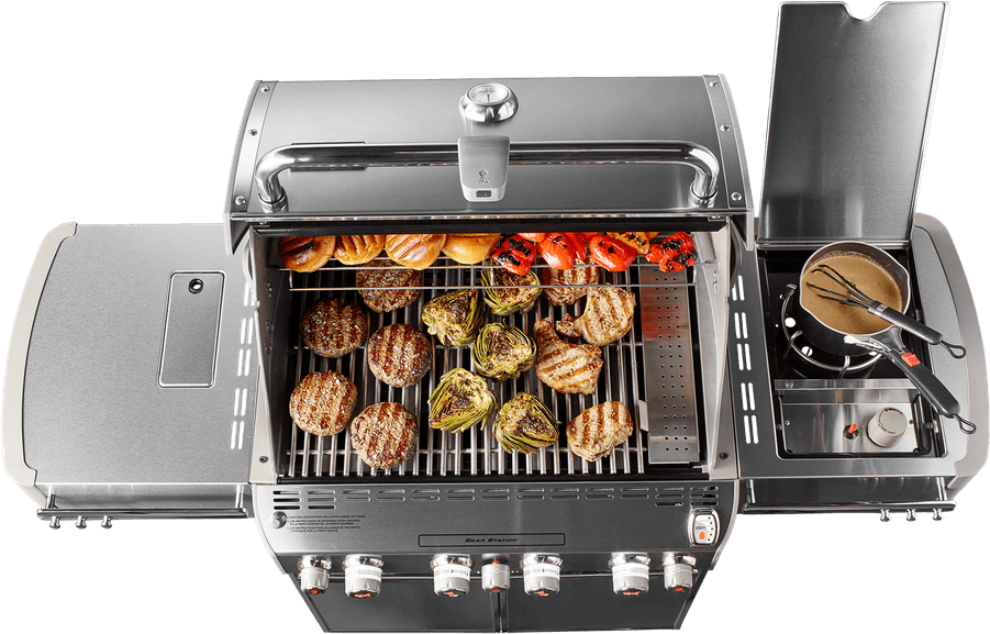 A Grill With Food On It