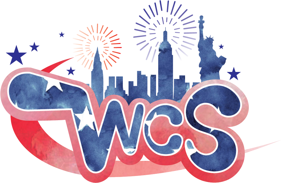 A Logo With A Flag And Fireworks