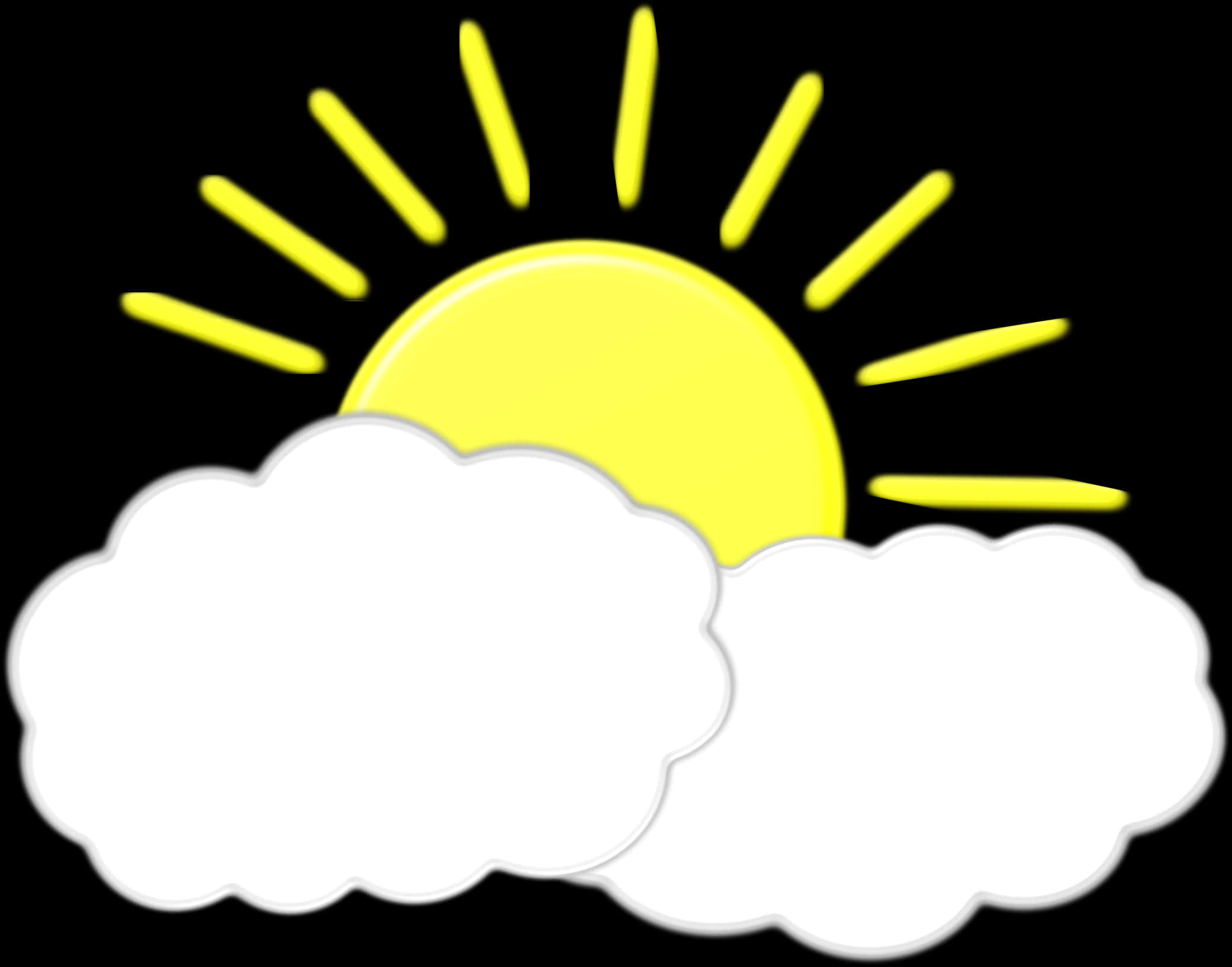 Sun And Clouds Clipart Png - Sun With Clouds Clipart