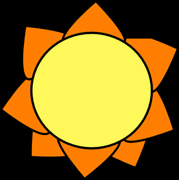 A Yellow And Orange Sun