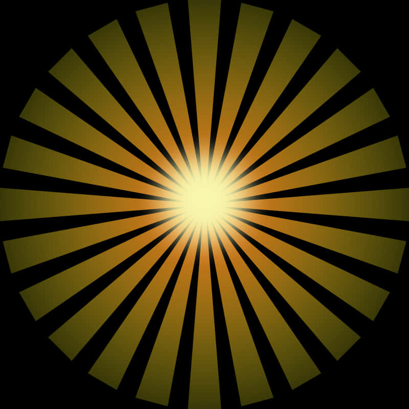 A Yellow And Black Circle With A Light Shining In The Center