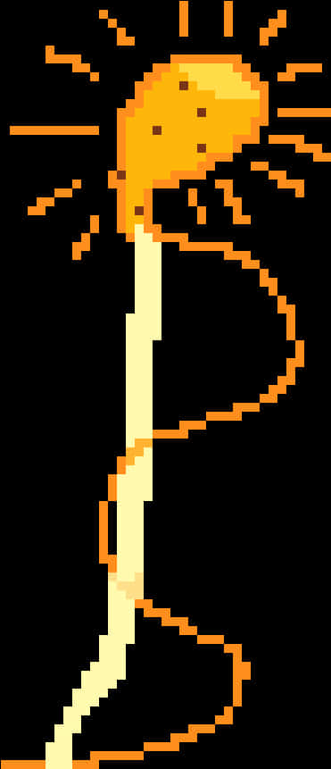 A Pixelated Image Of A Snake