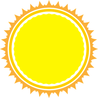 A Yellow Circle With Black Border