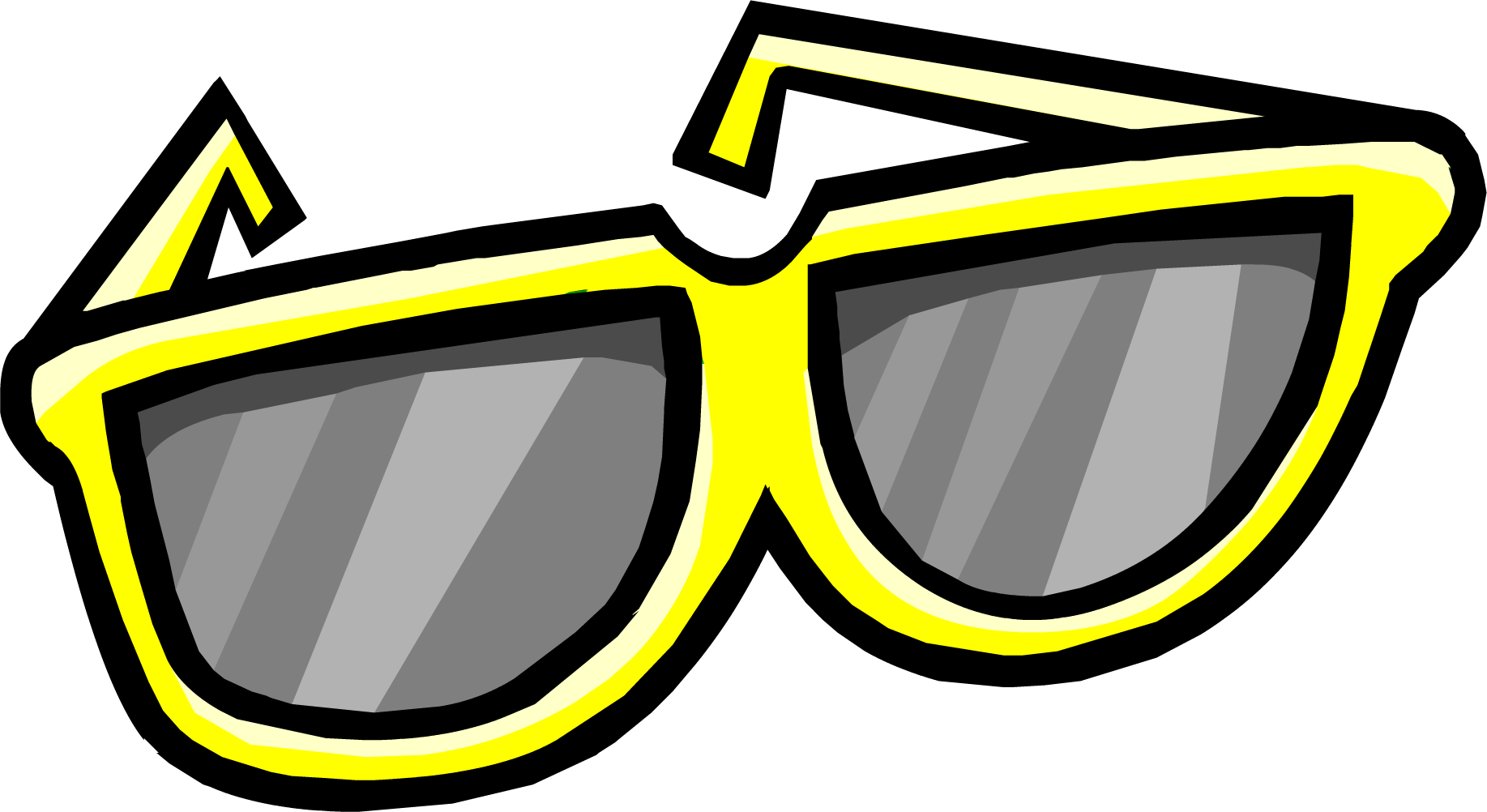 A Yellow And Black Sunglasses
