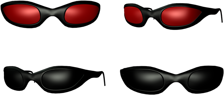 A Pair Of Black And Red Glasses