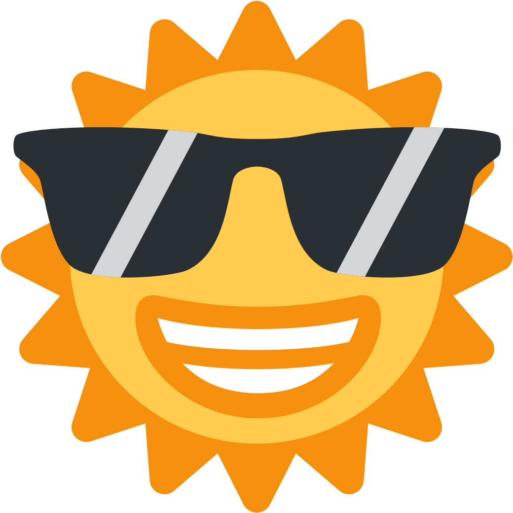 Sunglasses Emoji Clipart Discord - Sun Emoji Discord, Hd Png Download