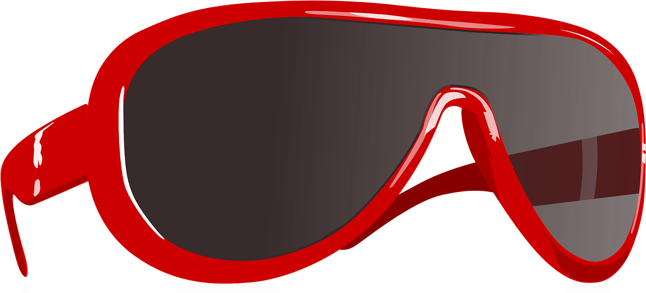 A Red And Black Sunglasses