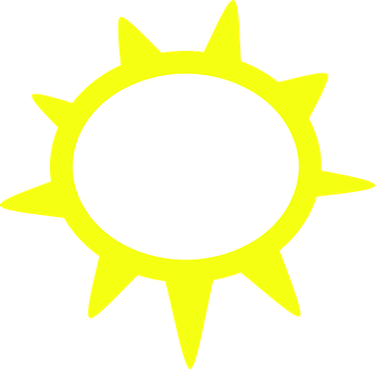 A Yellow Sun With A White Center