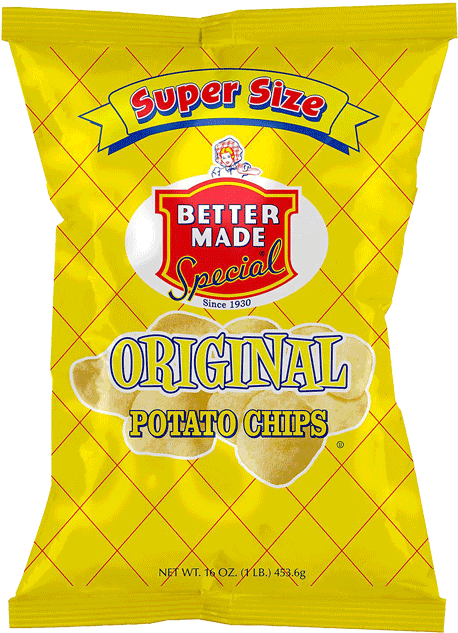 A Yellow Bag Of Potato Chips