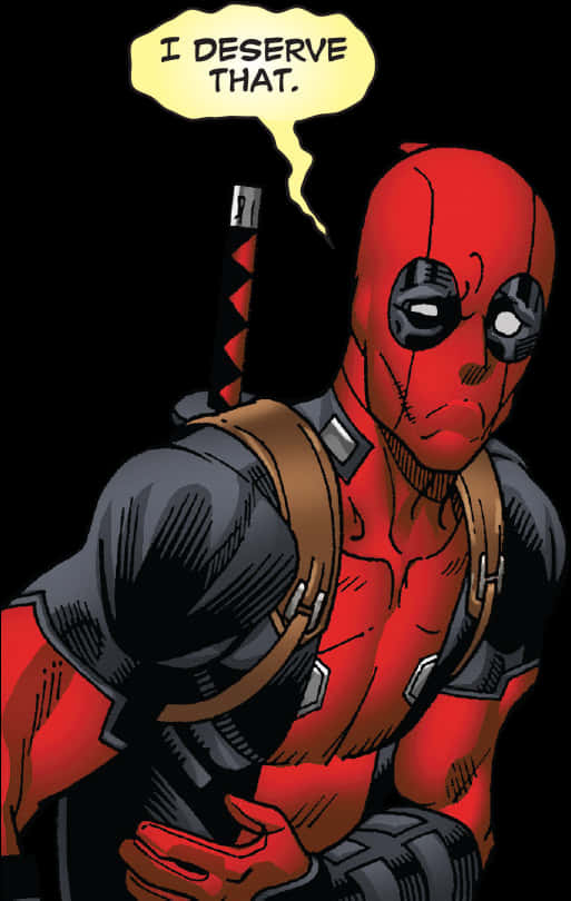 A Comic Book Character With A Red And Black Garment