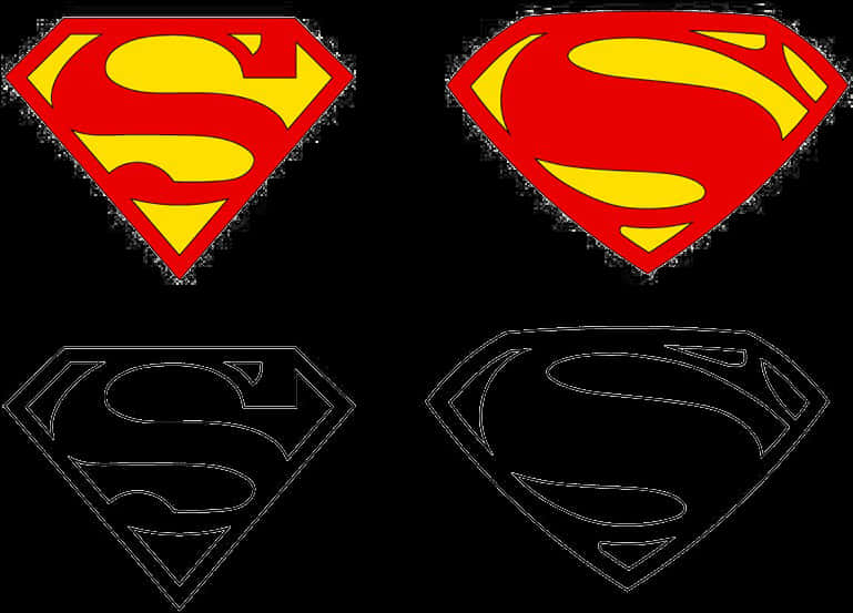 A Set Of Logos Of A Superhero