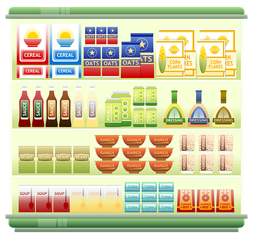A Shelf With Different Products