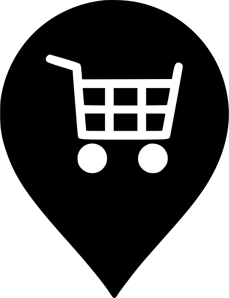 A Black And White Image Of A Shopping Cart