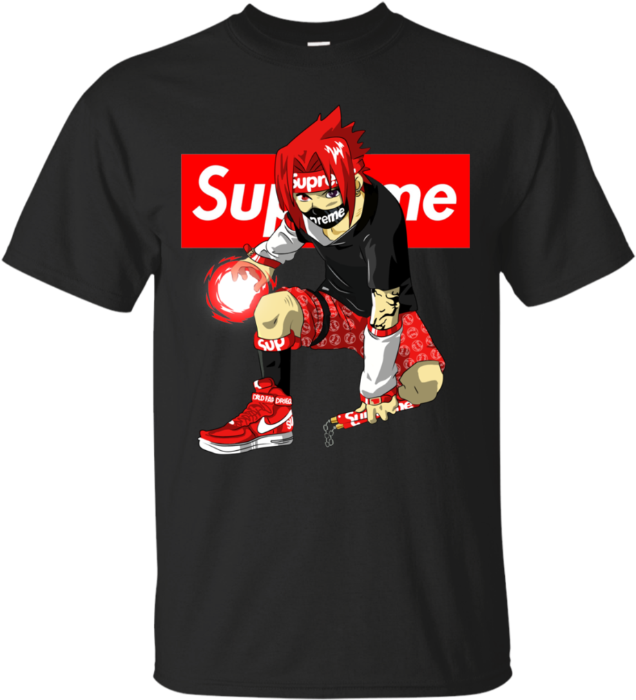 A Black T-shirt With A Cartoon Character On It