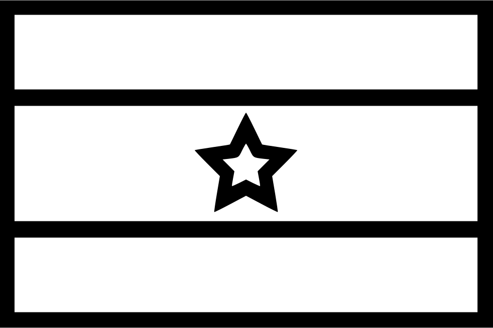 A Black Flag With A Star