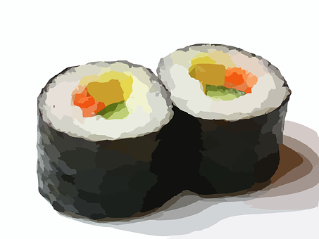 A Close Up Of A Sushi