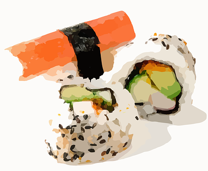 A Close Up Of Sushi