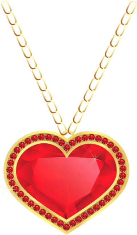 A Red Heart Shaped Necklace