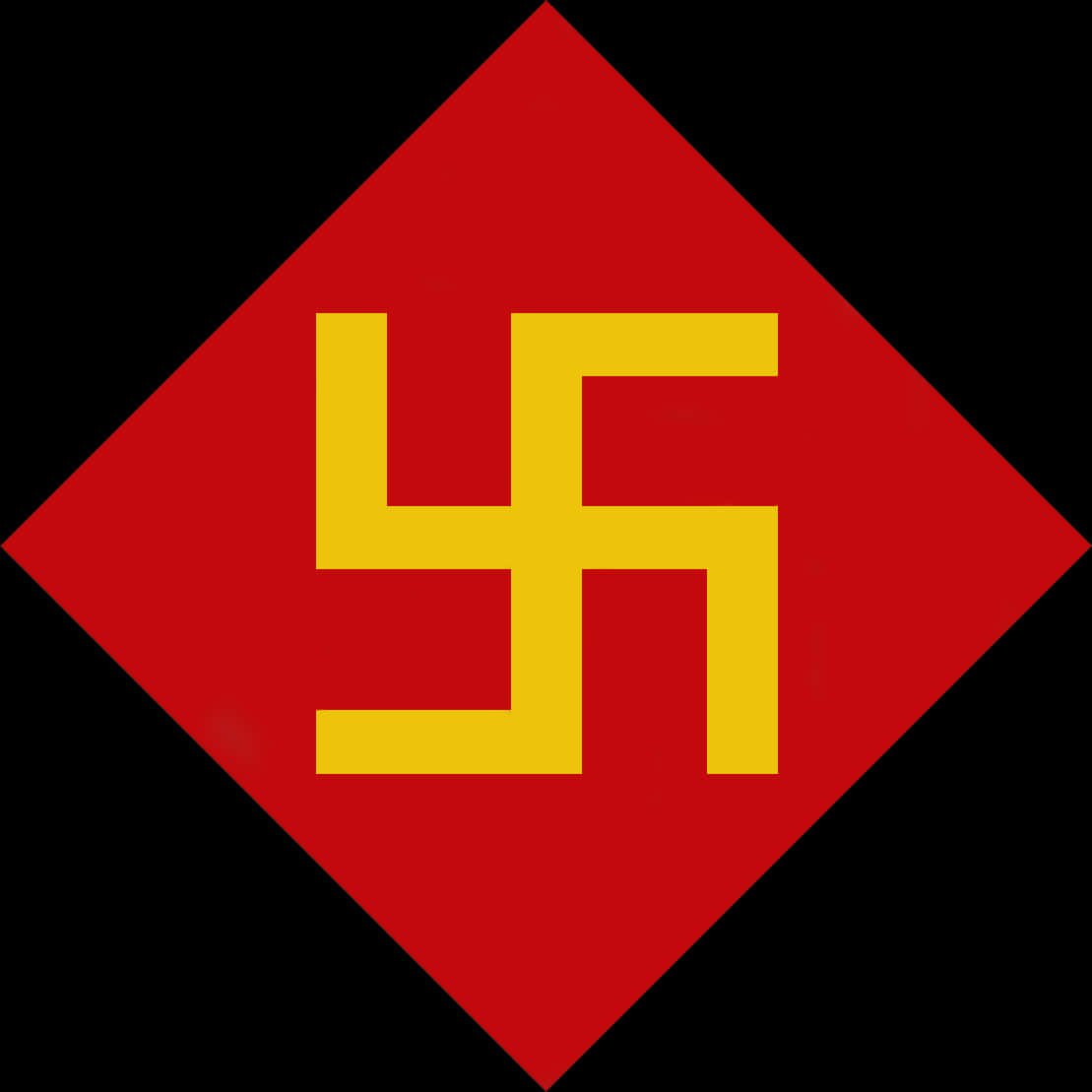 A Red And Yellow Symbol